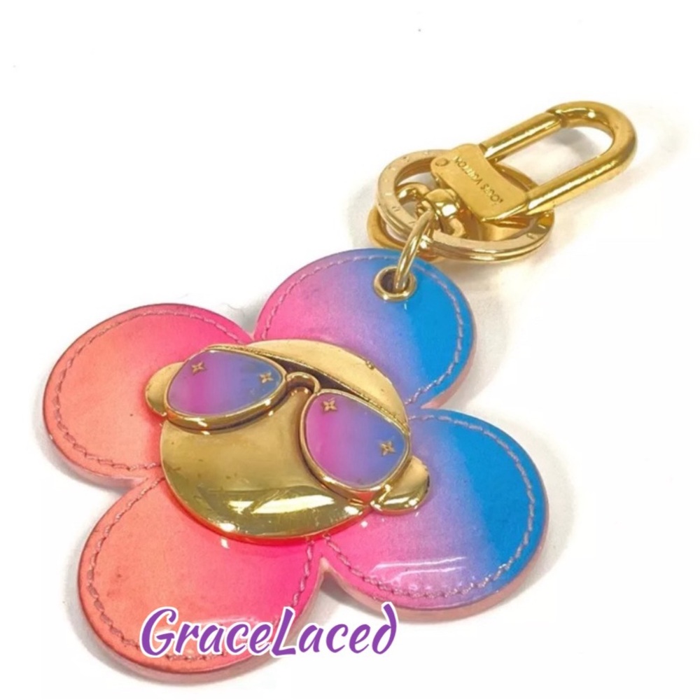 LOUIS VUITTON Authentic Porte Cles Vivienne Multicolore Bag Charm Key Holder